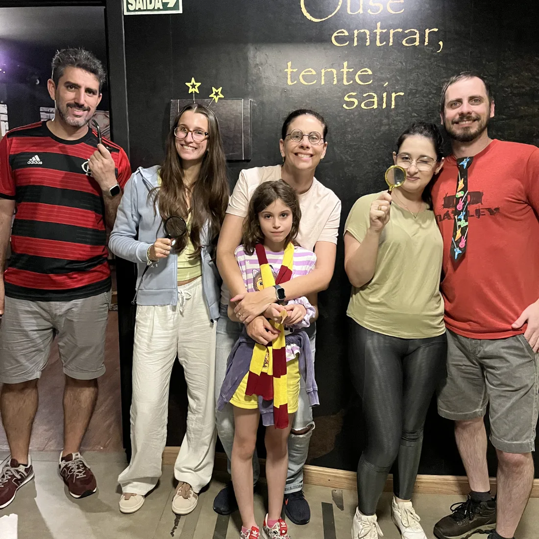 Avaliacao de visitante sobre diversao e atendimento na Chave-Mestra Escape Game